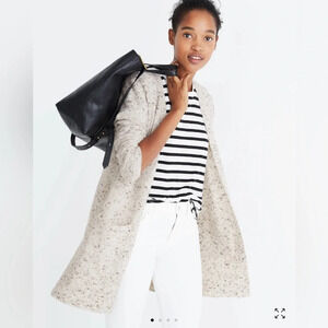 Madewell Wool Blend Open Front Sweater Duster Front Pockets K25